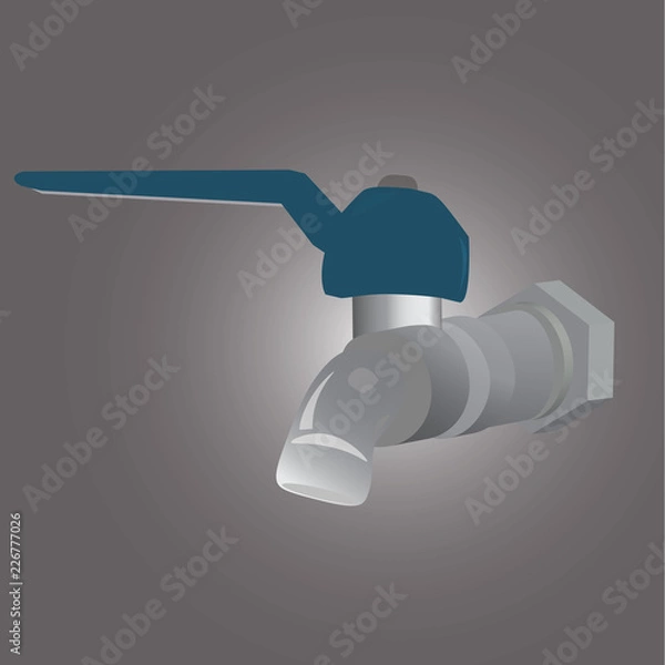 Obraz Gray background faucet