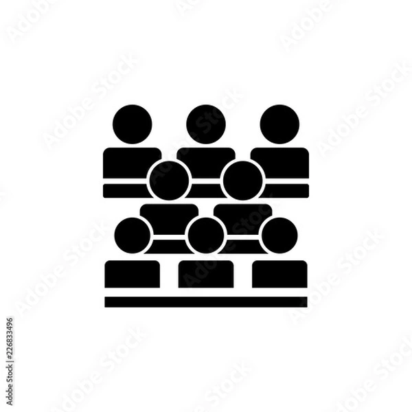 Fototapeta Students in the classroom icon. Element of training, seminar. Premium quality graphic design icon. Signs and symbols collection icon for websites, web design, mobile app