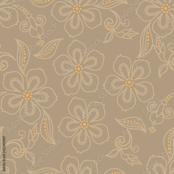 Obraz Exotic flower seamless pattern