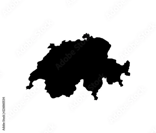 Obraz mapa Szwajcarii. ilustracji wektorowych