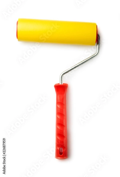 Obraz Paint roller isolated on white.