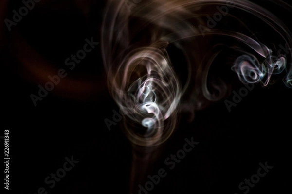 Obraz smoke on black background
