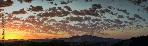 Obraz Sunrise panorama and clouds