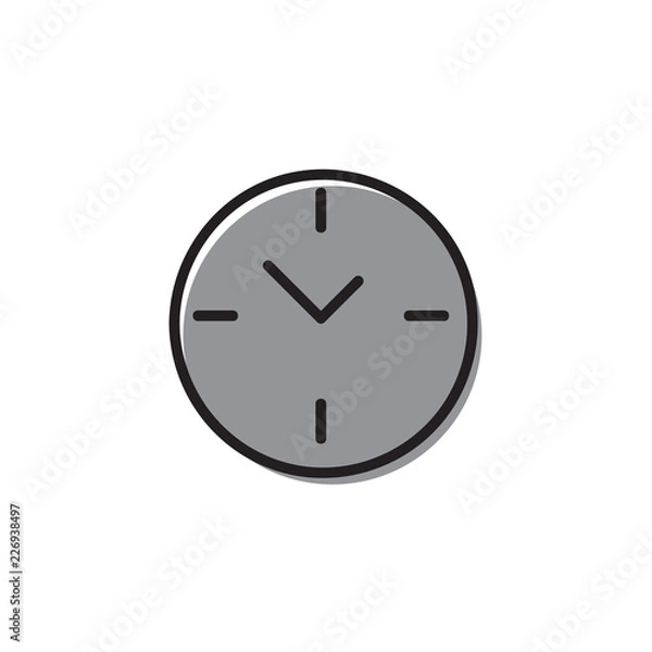 Fototapeta Clock icon Vector illustration, EPS10.