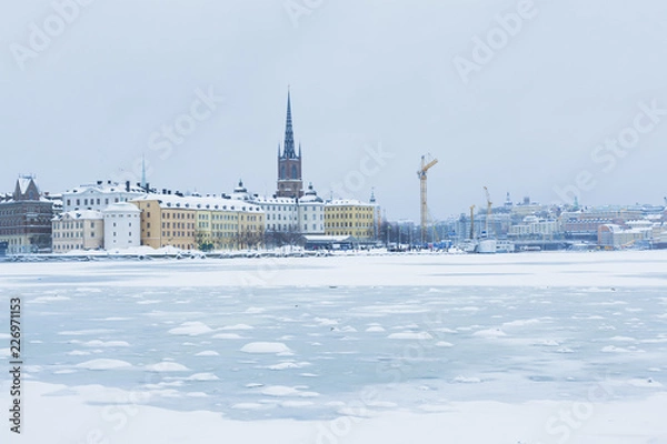 Obraz スウェーデン　ストックホルム　冬
