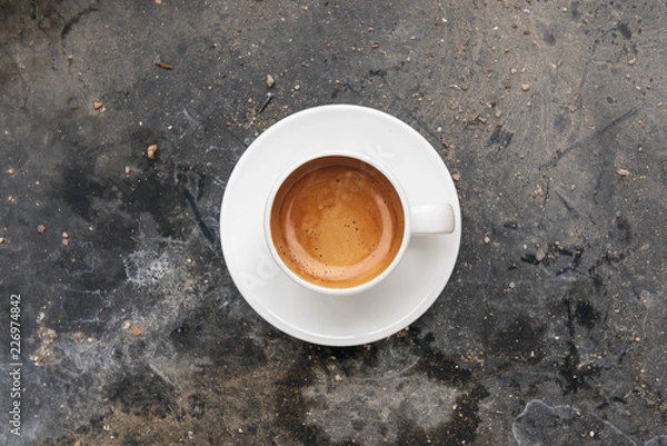 Obraz widok z góry kawy espresso