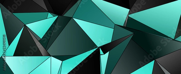 Fototapeta Triangular 3d, modern background