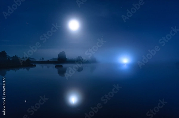 Obraz moon and clouds