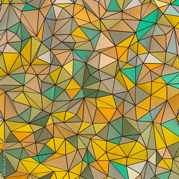 Fototapeta Blank computer generated multicolored triangle mesh
