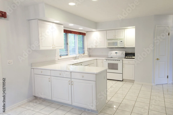 Obraz Beautiful Modern White Kitchen