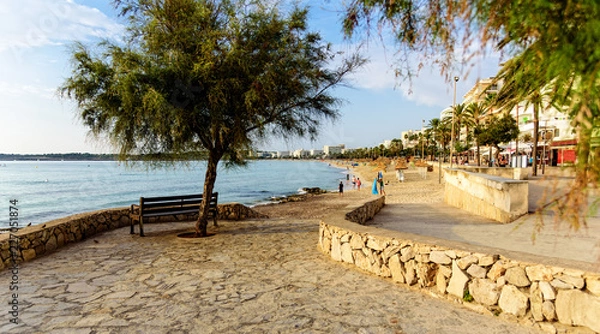 Obraz Strand Cala Millor Promenade