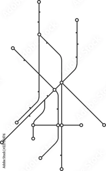 Fototapeta Streckennetz Teil 3
