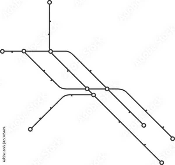 Fototapeta Streckennetz Teil 6