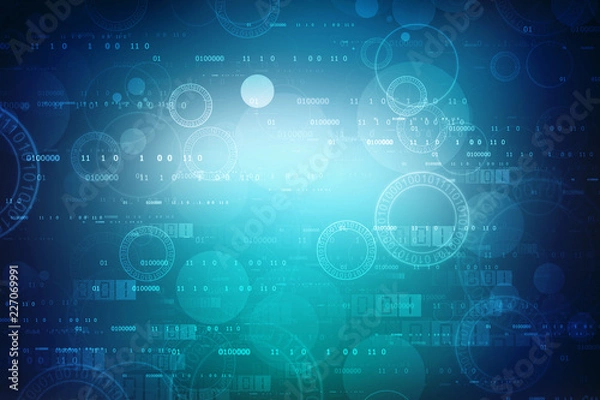 Fototapeta Digital Abstract technology background, Binary Background, Document Icon in Business Abstract Background