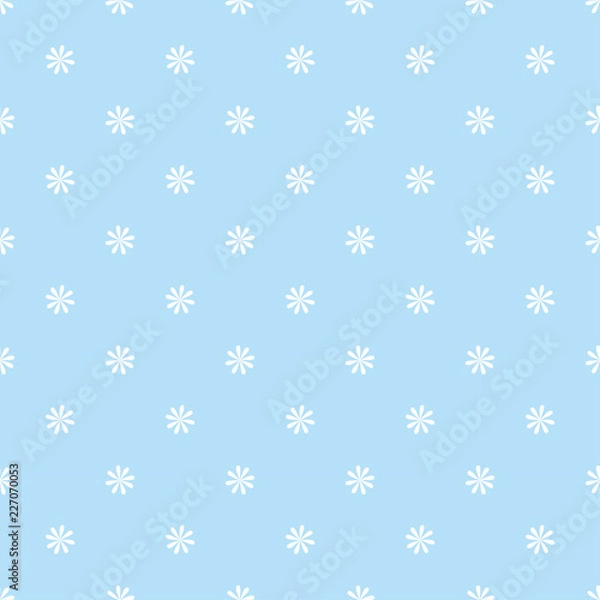 Fototapeta Seamless pattern fowlers design cute concept. White fowlers on blue background for wallpaper.