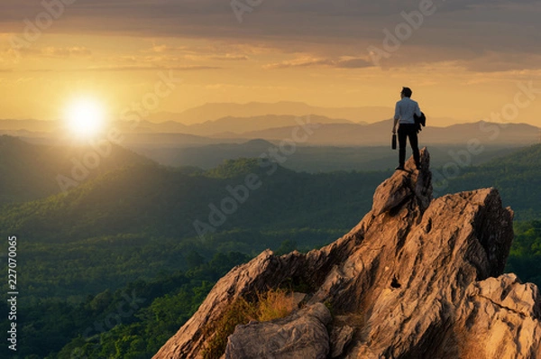 Fototapeta businessman looking forwards.
