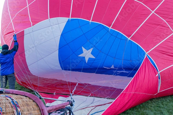 Obraz Hot air balloon inflation