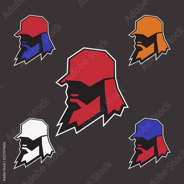 Obraz Trucker in a baseball cap. Vector illustration, eps 10.