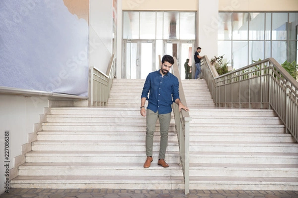 Fototapeta Go down on the stairs