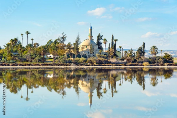 Obraz Hala Sultan Tekke Mosque on Salt lake,  Larnaka, Cyprus