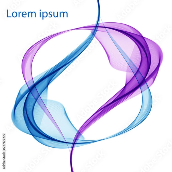 Fototapeta Abstract bright waves on a white background	