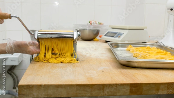 Obraz Chef cooking a pasta
