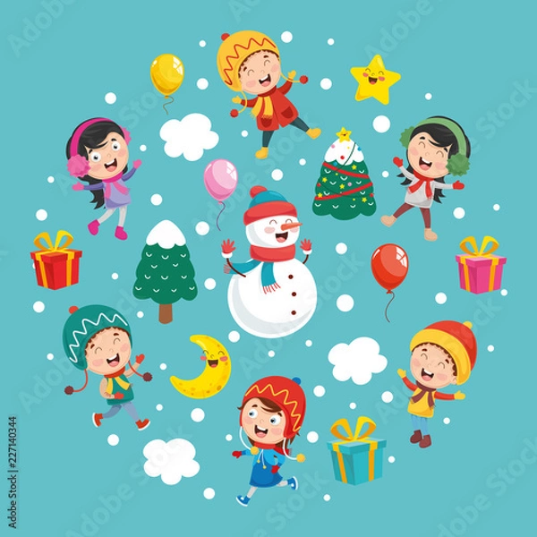 Obraz Vector Illustration Of Christmas