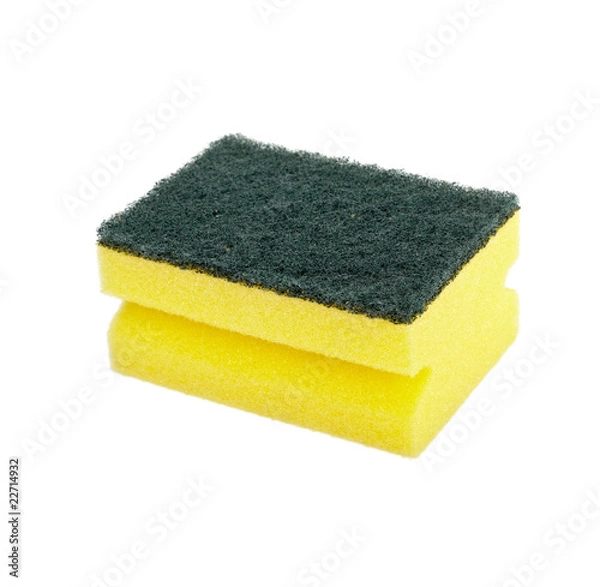 Fototapeta dish washing sponge foam kitchen cleaning household