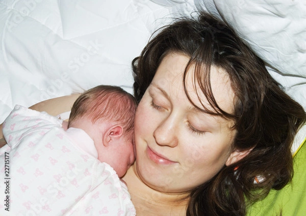 Obraz mom and the daughter