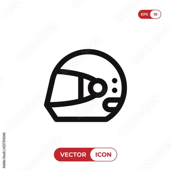 Obraz Racing helmet vector icon