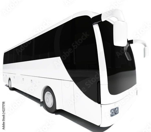 Fototapeta white bus stop