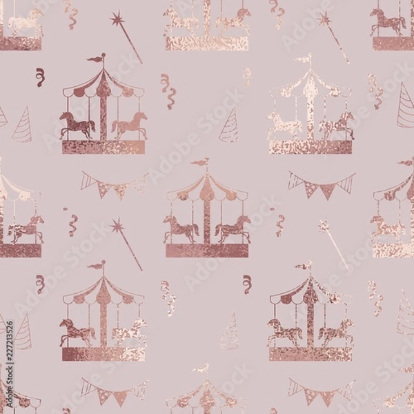 Obraz Carousel. Rose gold. Elegant texture