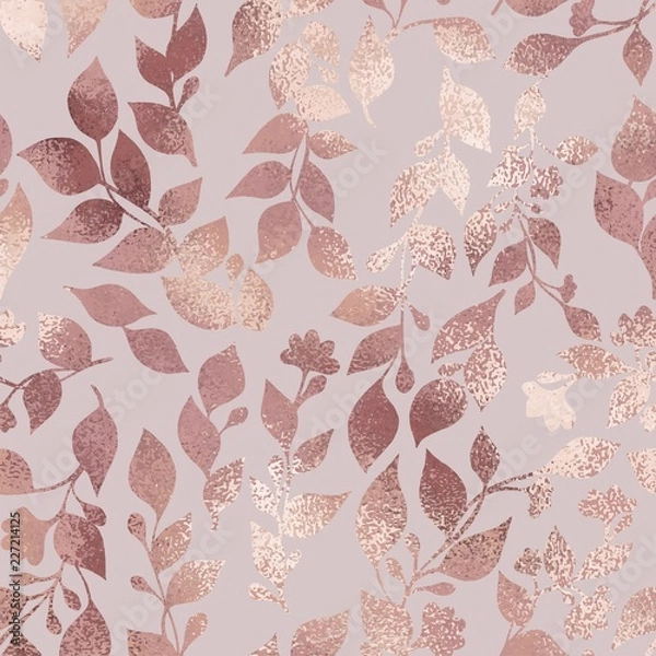 Fototapeta Rose gold. Elegant texture with a floral pattern