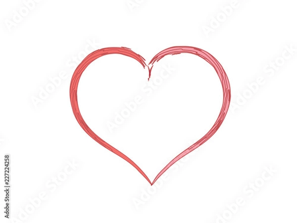 Fototapeta Heart icon - love and romance. Vector illustration.