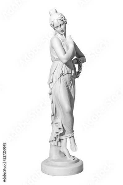 Obraz Statua kobieta na białym tle