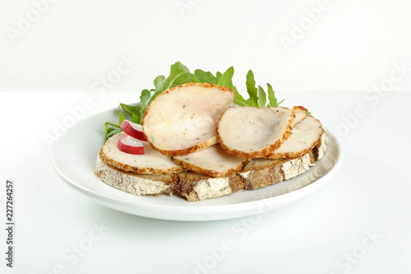 Obraz Hähnchenbrustfilet auf Brot