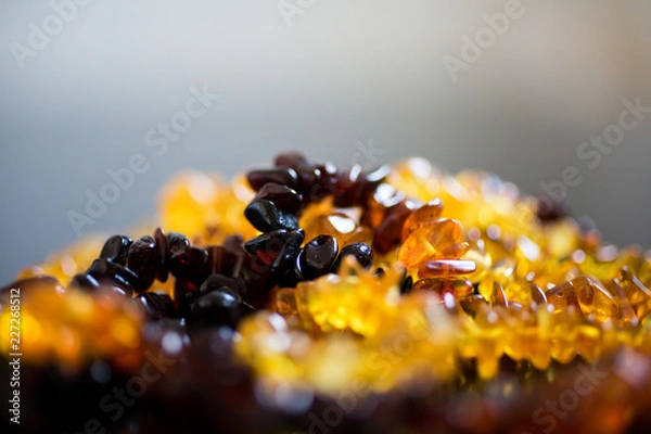 Obraz baltic amber beads color range gradient dark detail