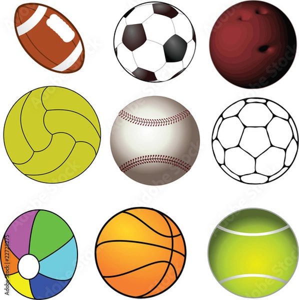 Obraz kolekcja piłek