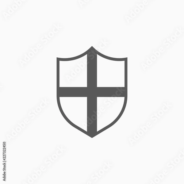 Fototapeta shield icon, aegis vector