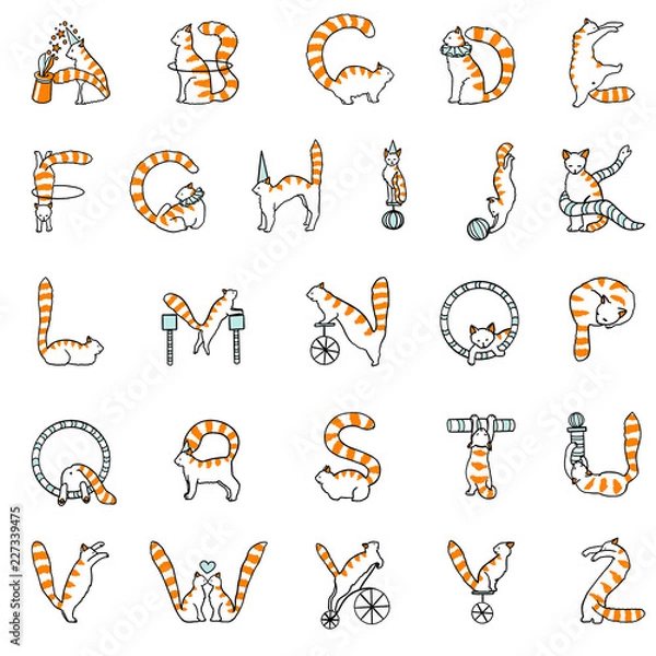 Obraz Circus cat alphabet