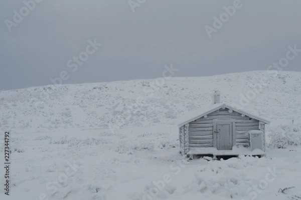 Obraz remote cottage in the snow