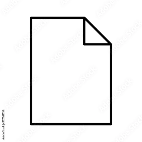 Fototapeta Document Blank Stationary Office Desk Business vector icon