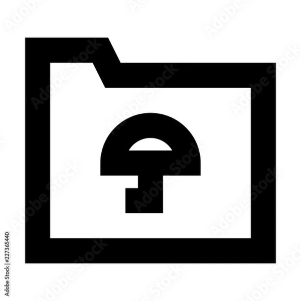 Fototapeta Folder Umbrella Security Protect Protection Secure vector icon
