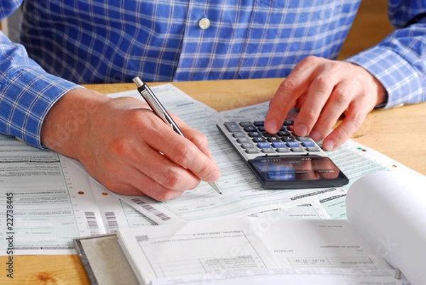Obraz Bei der Steuererklärung