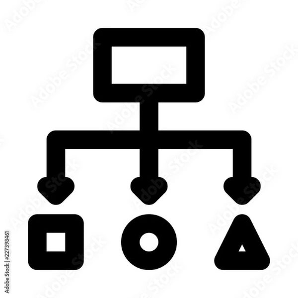Fototapeta Methodologies Method Strategy Flow vector icon