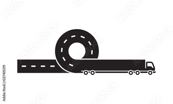 Fototapeta Black logistic logo