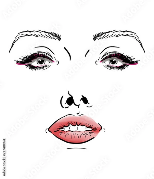 Fototapeta Women Make-up