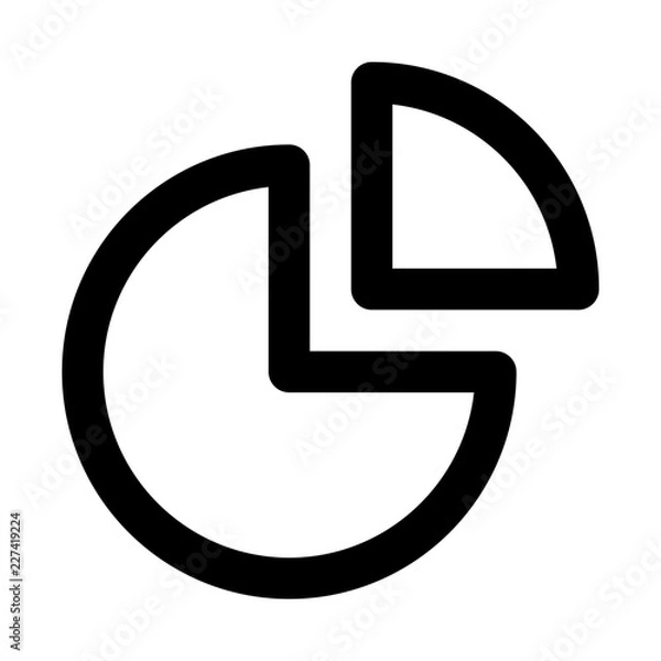 Fototapeta Pie Chart Statisctics Presentation Powerpoint vector icon