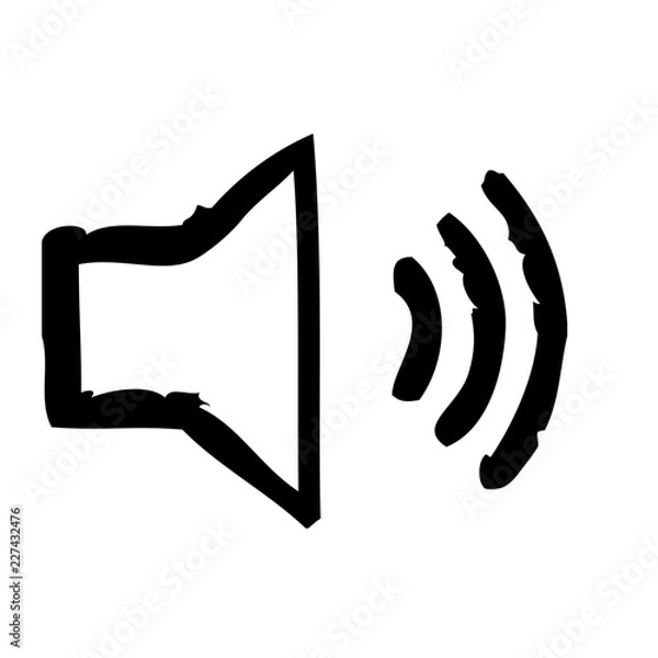 Fototapeta Speaker Volume Loud Computer Interface User Program vector icon