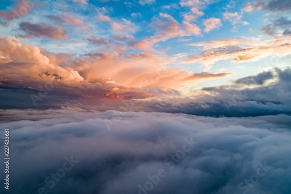 Obraz Above the clouds beautiful aerial view